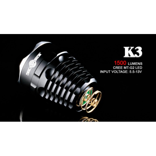 Solarforce K3 (MT-G2 LED) Flashlight Head (1500 Lumens) for